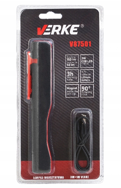 LATARKA WARSZTATOWA LAMPKA USB LED COB AKU LAMPA EAN (GTIN) 5902963495860