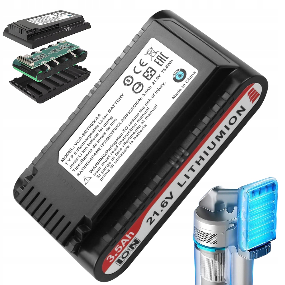 Baterie 21.6V 3500MAH Pro Vysavač Samsung Jet 75 90 Liion