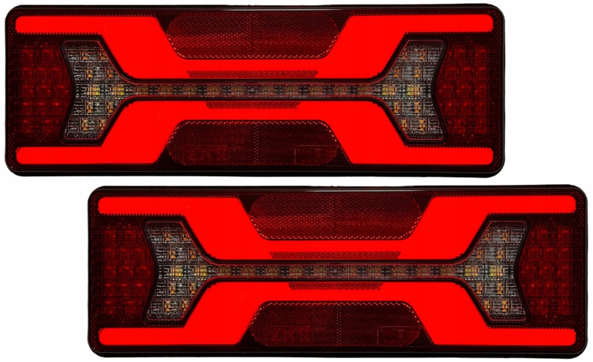 2X Led Lampa Sdružená Zadní Dynamická Směrovka Neon X-led Tir 12V 24V