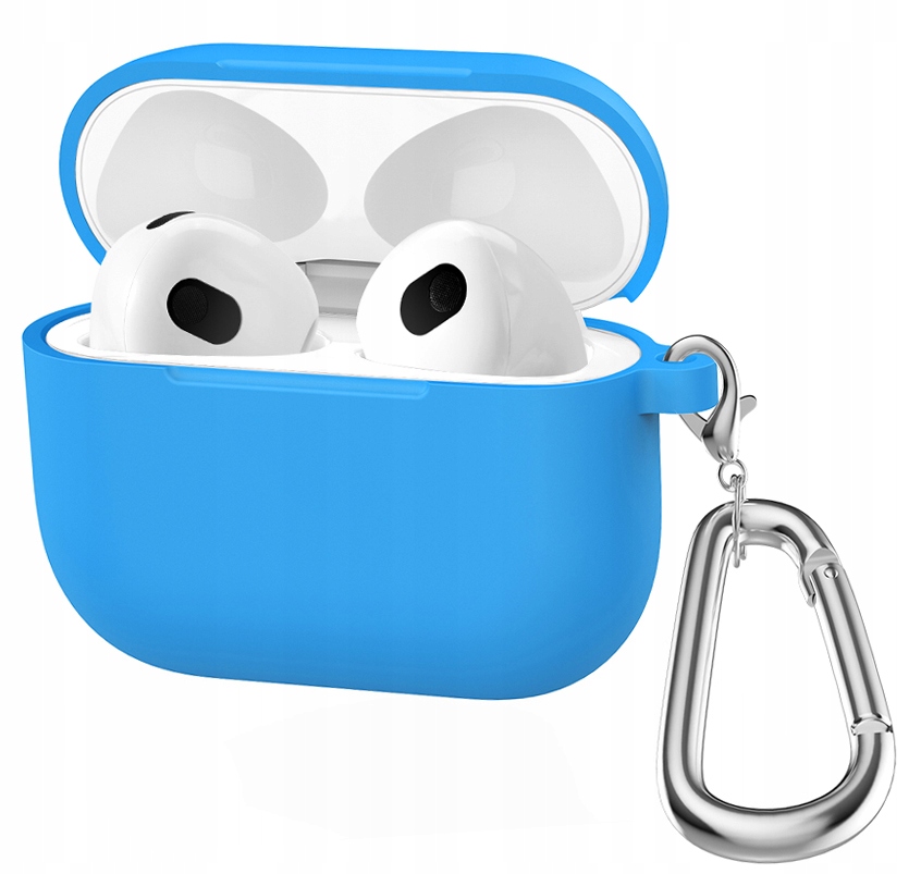 ETUI SILIKONOWE DO APPLE AIRPODS 4 COVER CASE KARABIŃCZYK - NIEBIESKI