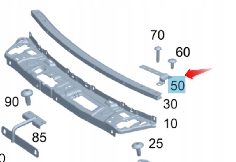 Držák Předního Pásu Mercedes C Třída W206 Pravý A2066224400