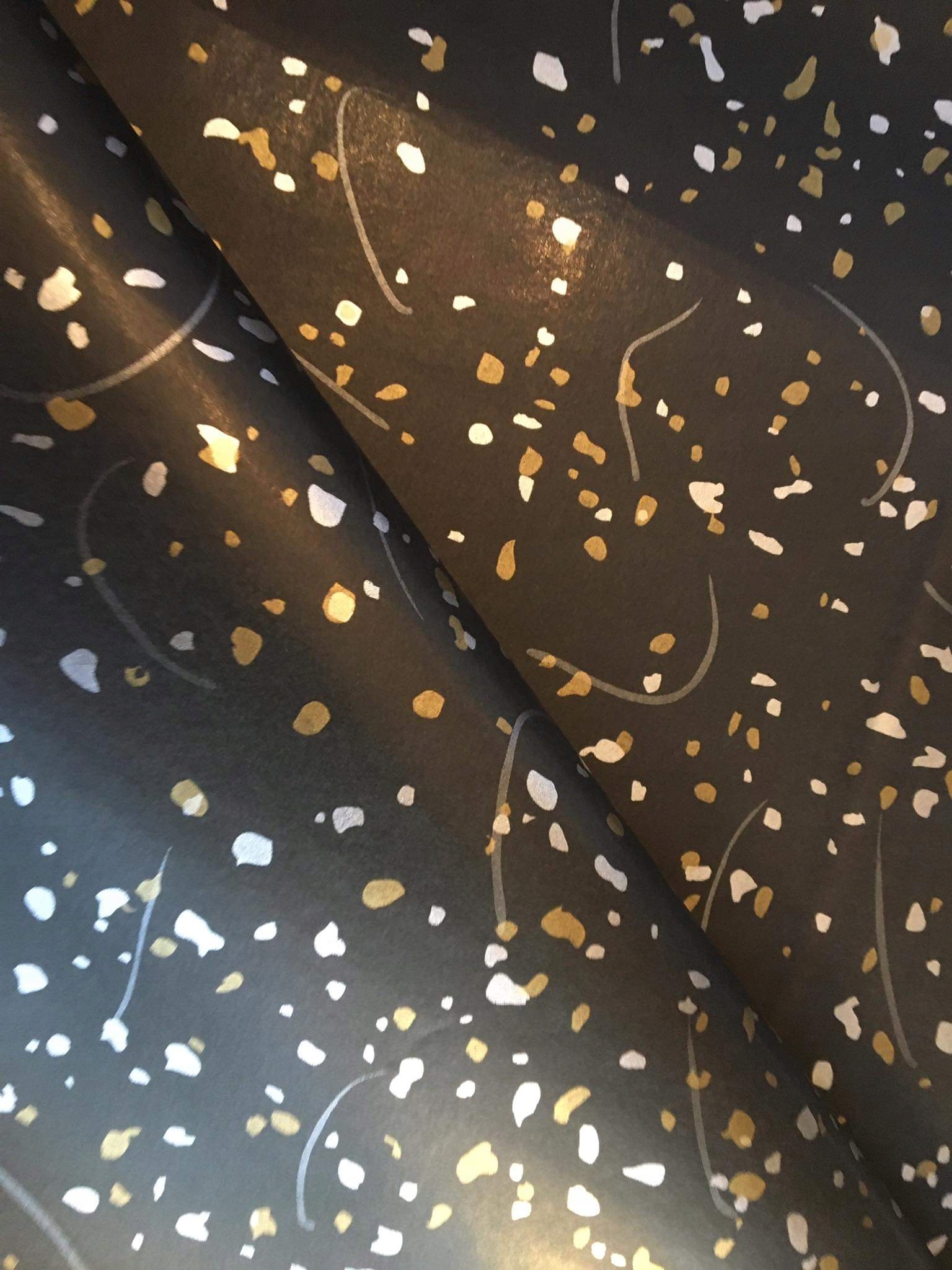 třpytky zlato-stříbrné black polopergamen 140ark 18gr