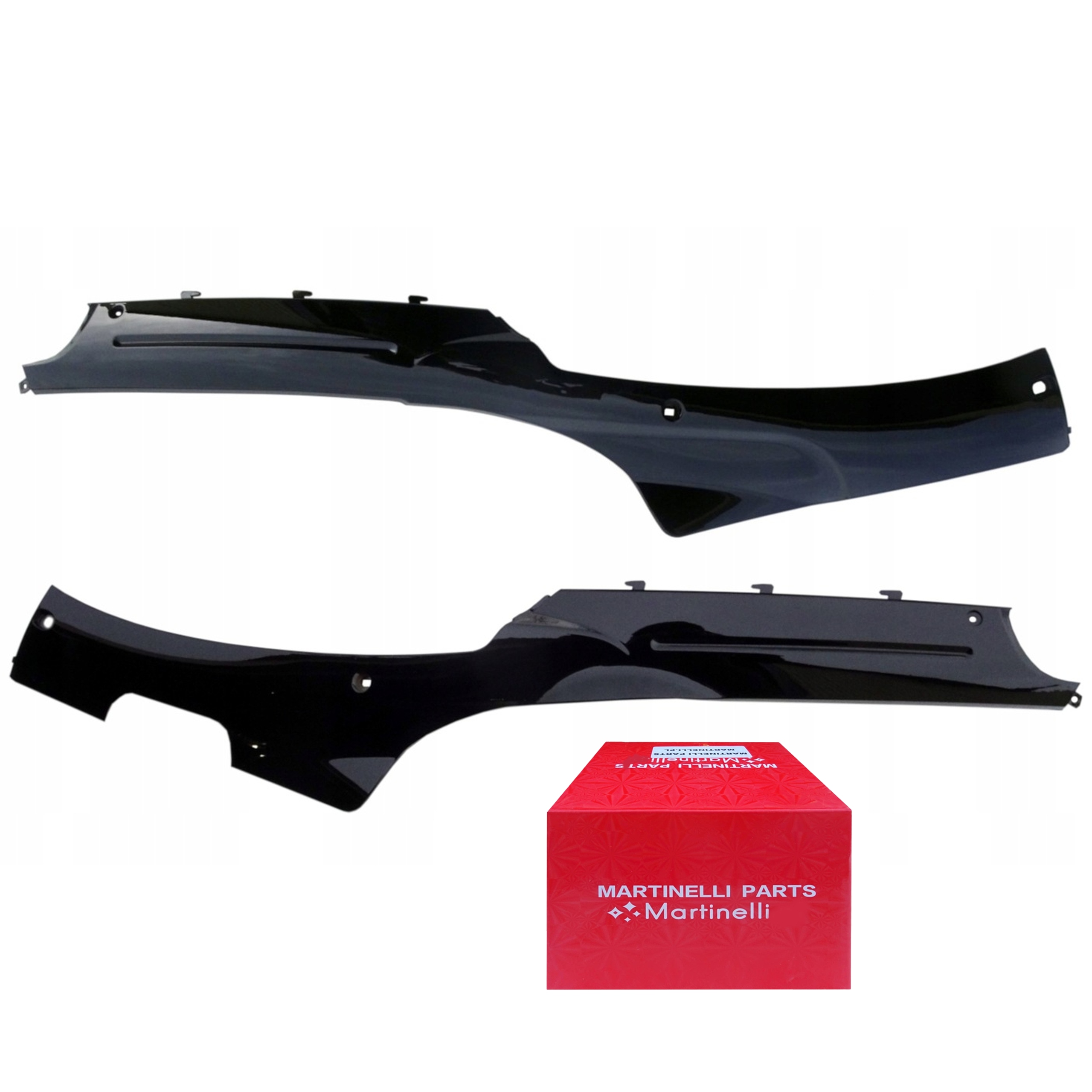 Plastová boční krytka spodního čínského skútru 4T GY6 černá lesklá