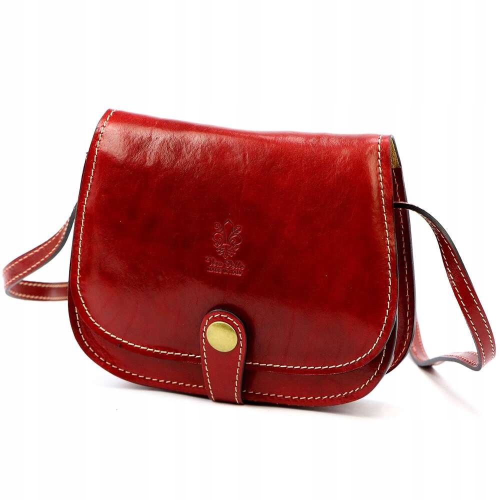 Dámská kožená kabelka Florence Art 882 Červená Kabelka Přes Rameno Crossbody