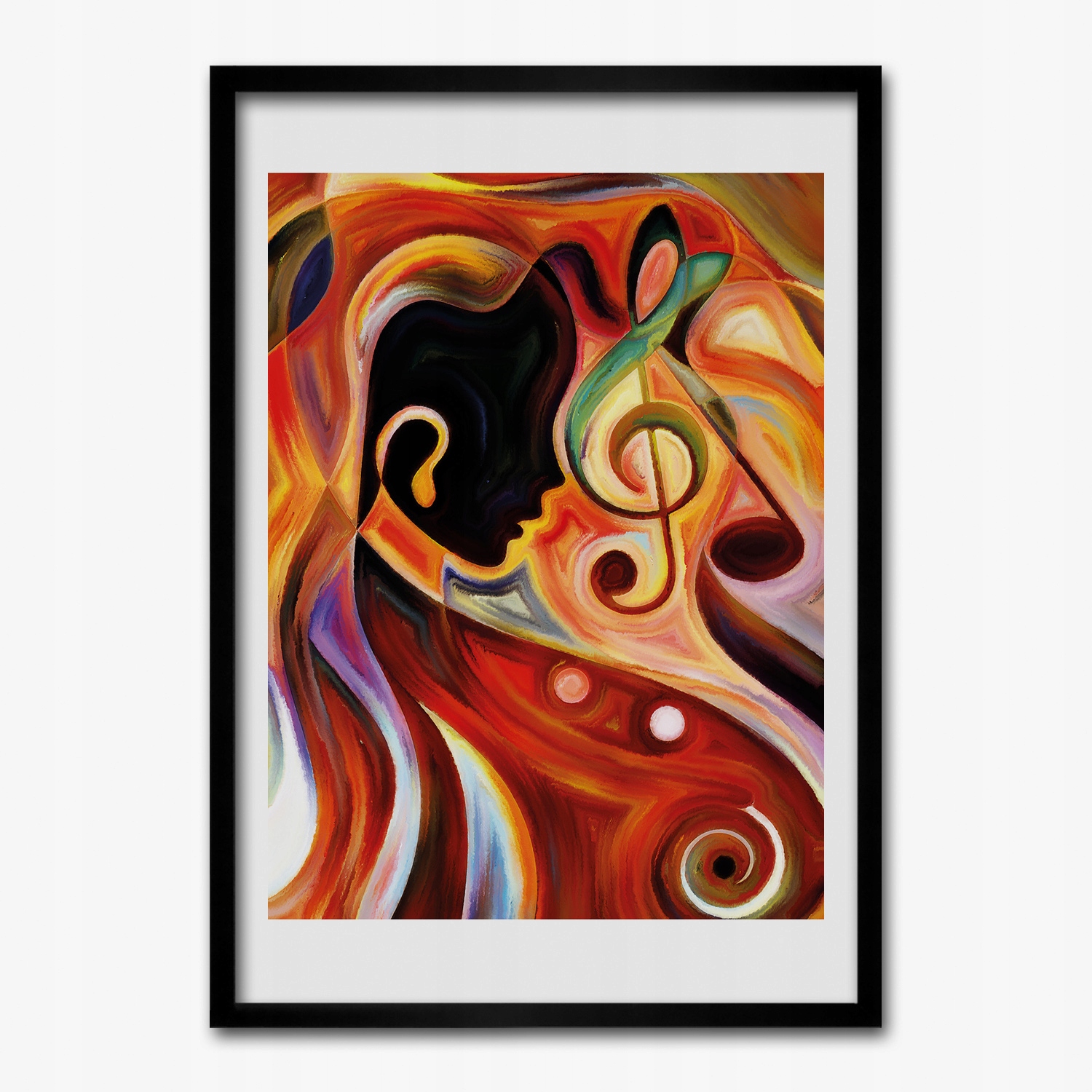 Obraz v rámu na zeď Abstrakce hudba 50x70 cm
