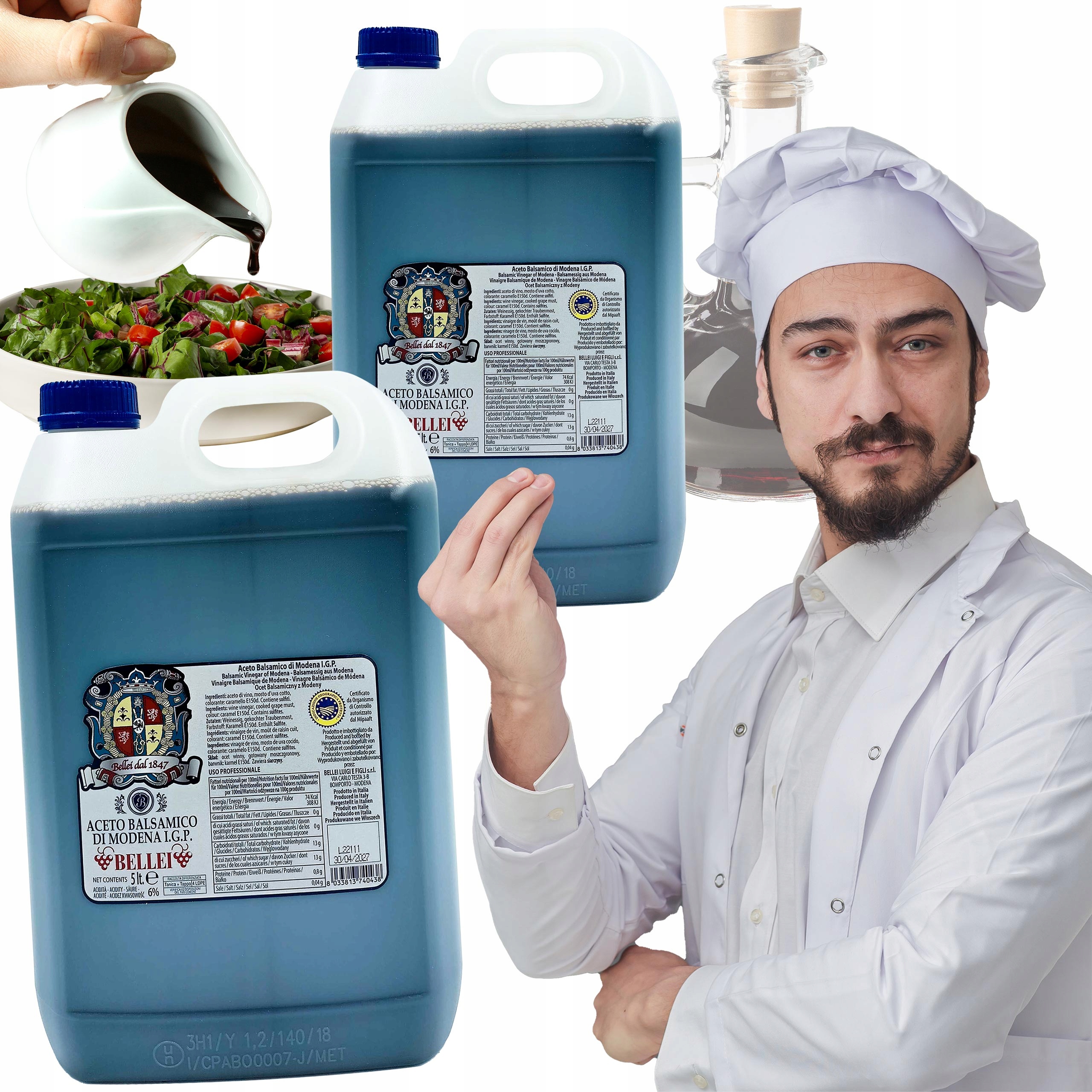 Balzamikový Ocet Bellei Z Modeny 5L x 2 Kartonové Krabice