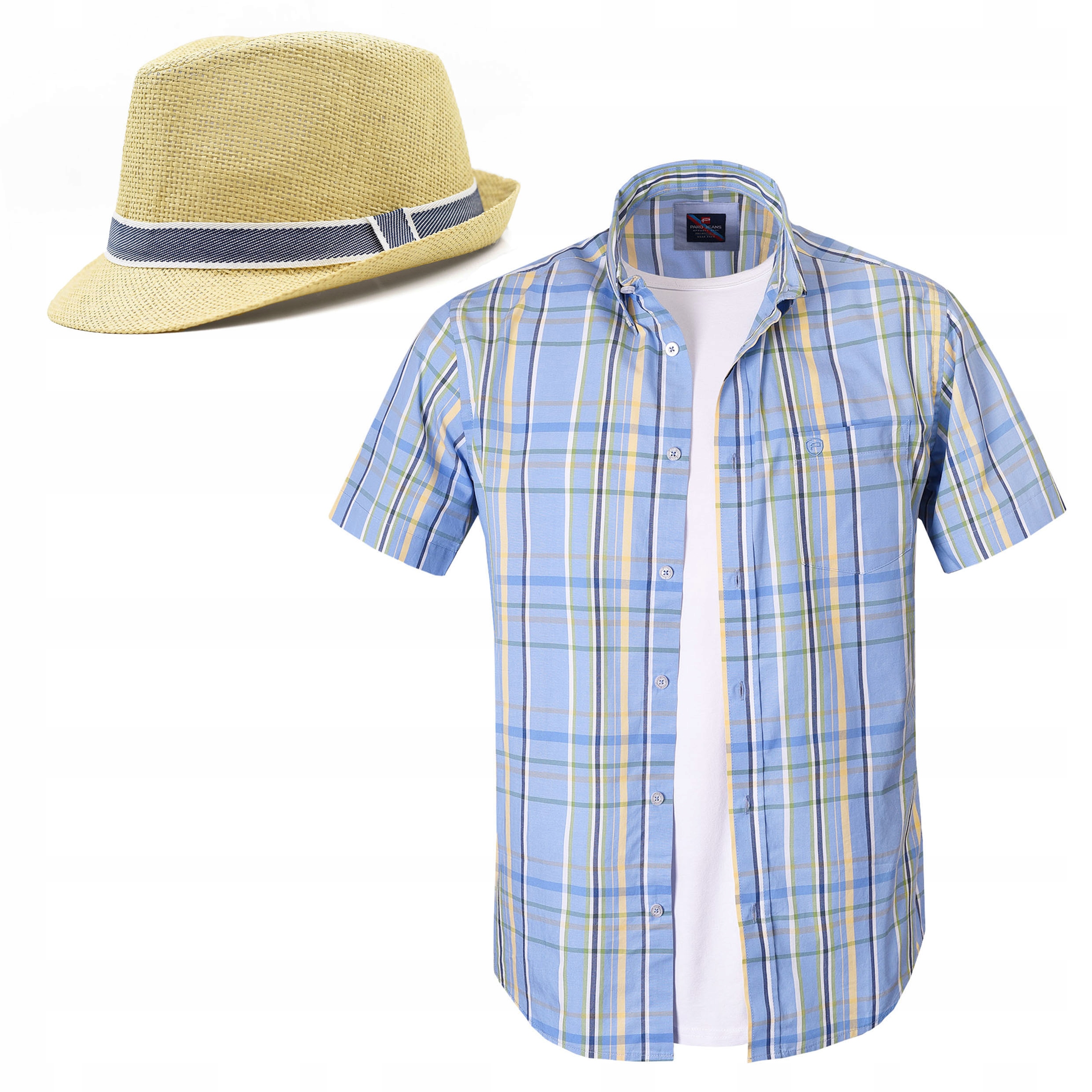 Prázdninová pánská košile a sluneční Klobouk na Pláž Pako Jeans