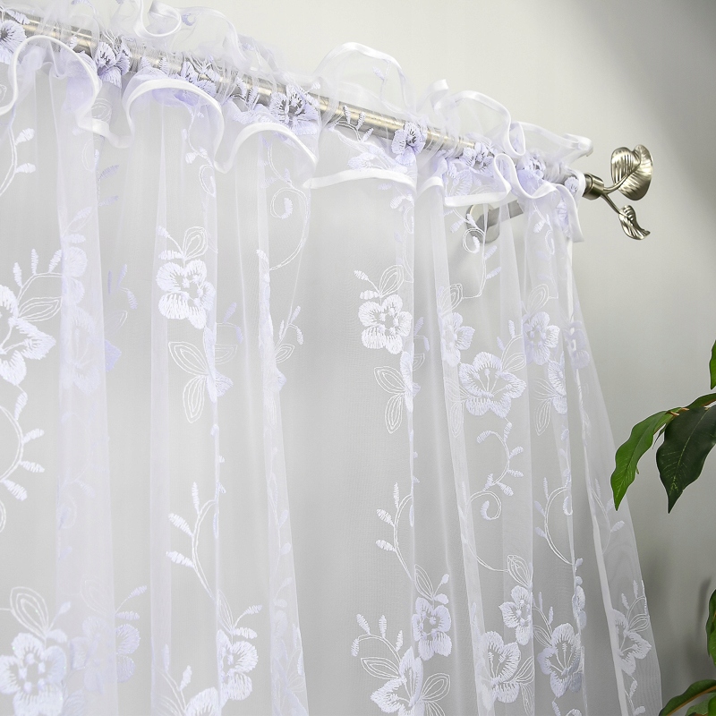 FIRANA GOTOWA PROSTA Z MARKIZETY 160x400 FIRANY KWIATY FIRANKI DO SALONU Materiał markizeta