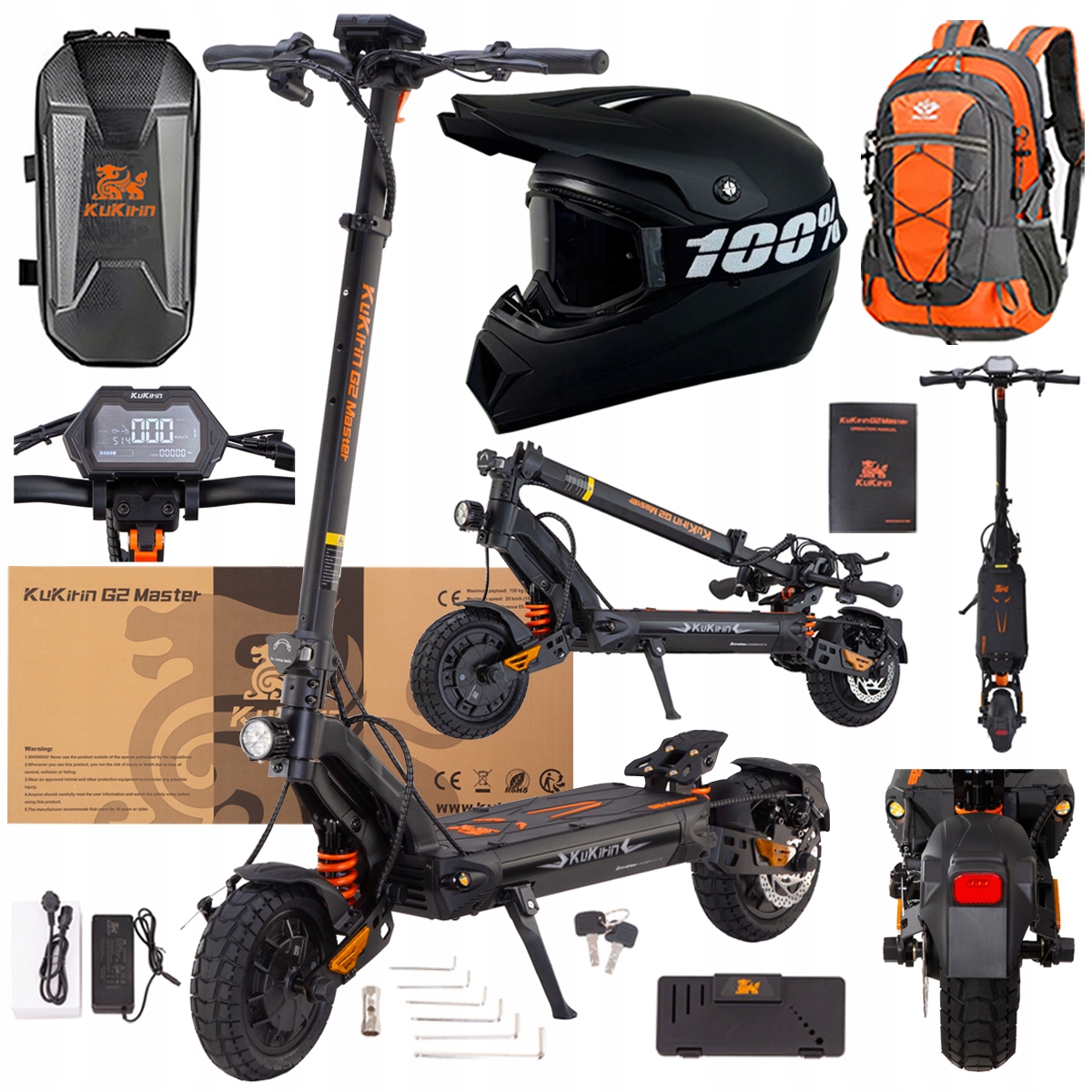 Kukirin G2 Master elektrické vozidlo 2000W 52V 20.8AH 70KM 60KM/H +Dárek