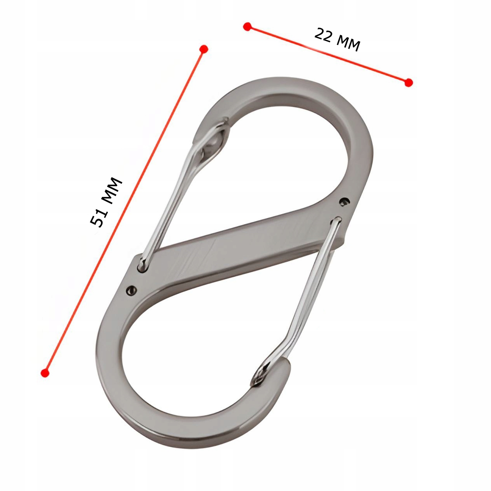 KLAMRA KARABIŃCZYK METALOWY ZAPIĘCIE DO PASKA DUŻY GRAFITOWY Marka bez marki