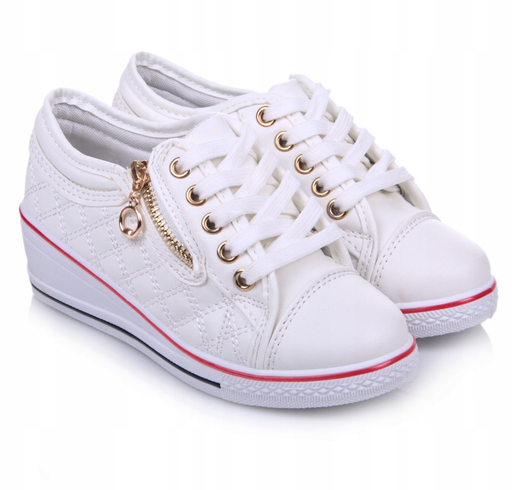 BIAŁE BOTKI na zamek PIKOWANE NA JESIEŃ WIOSNĘ Gratis _32 - 20cm