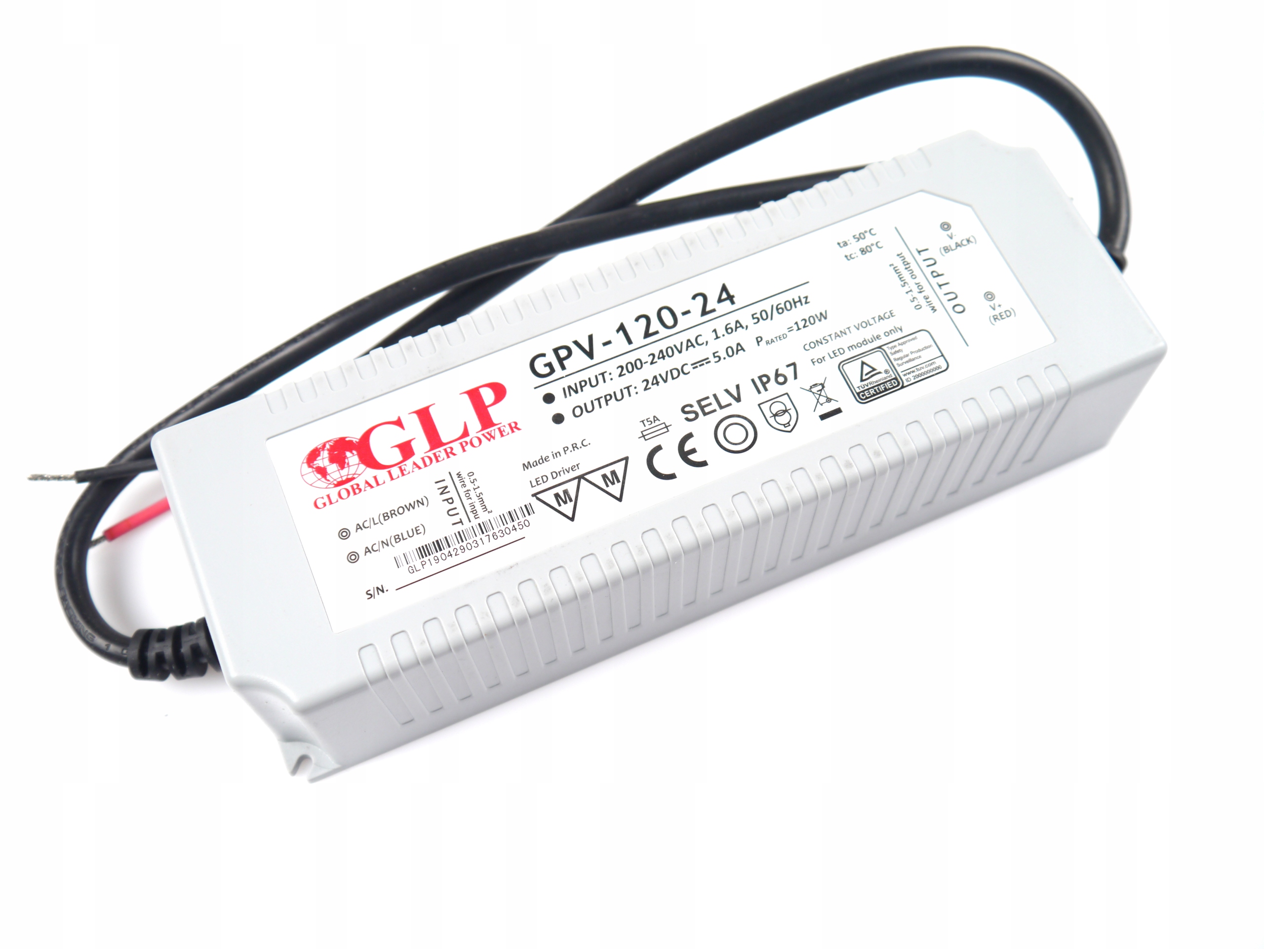 

Zasilacz Hermetyczny GPV-120-24 120W 24V 5A Do Led