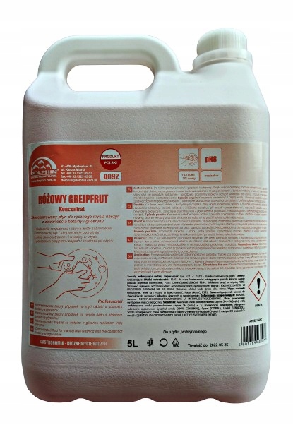 

Dolphin Różowy Grejpfrut Płyn Do Naczyń 5 L
