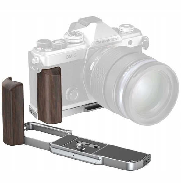SmallRig 5563 destička/GRIP typ L s dřevěným držákem pro fotoaparát OM-3