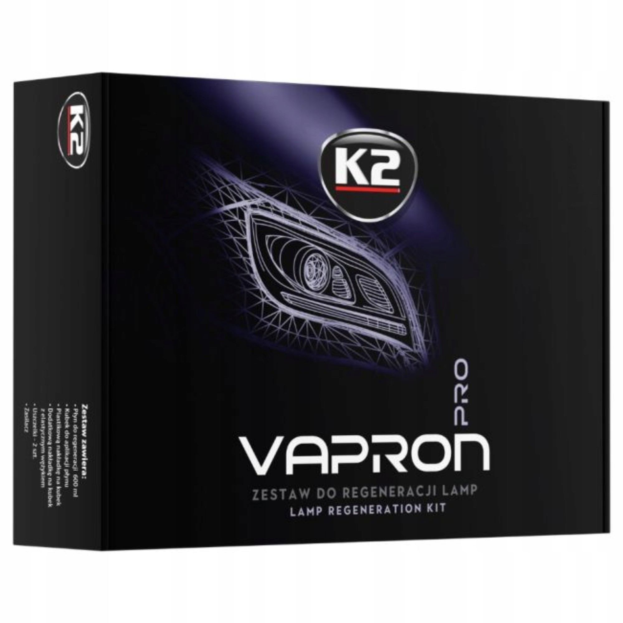 Zestaw polerowania regeneracji reflektorów czajniczek lamp K2 Vapron