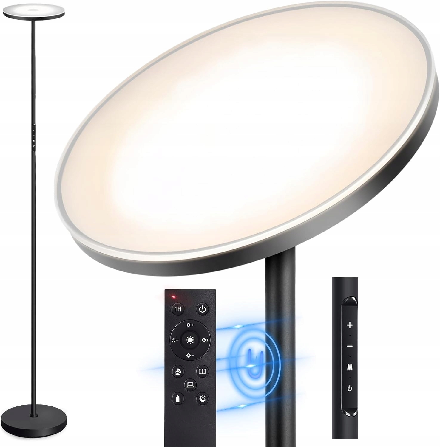 Stojacia Led lampa 30W 3000lm stmievateľná Diaľkový Ovládač 4 farby nastaviteľná