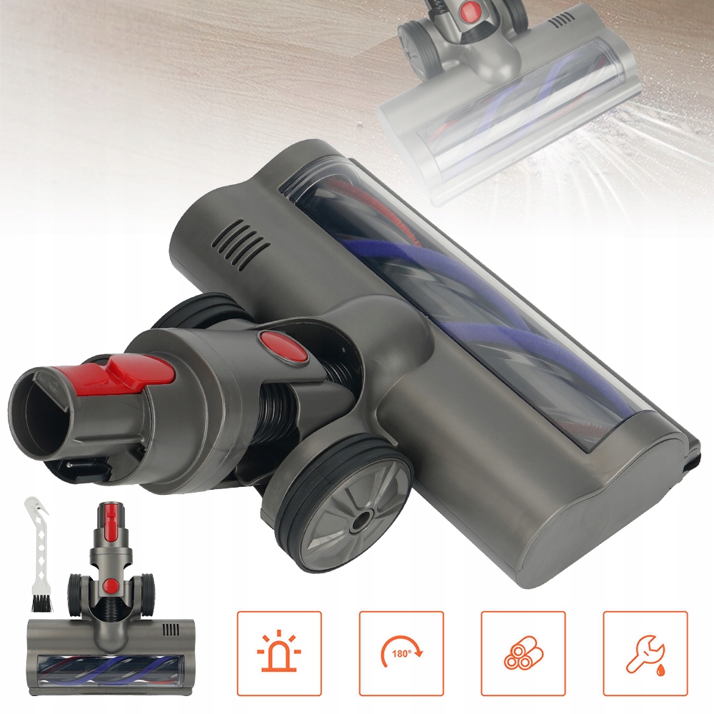Podlahový Kartáč Se 4 Led Diodami, Kompatibilní S Modelem Dyson V7 V8 V10 V11 V15