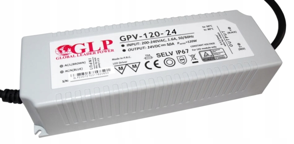 Pevný napájecí zdroj Glp Gpv series 120W