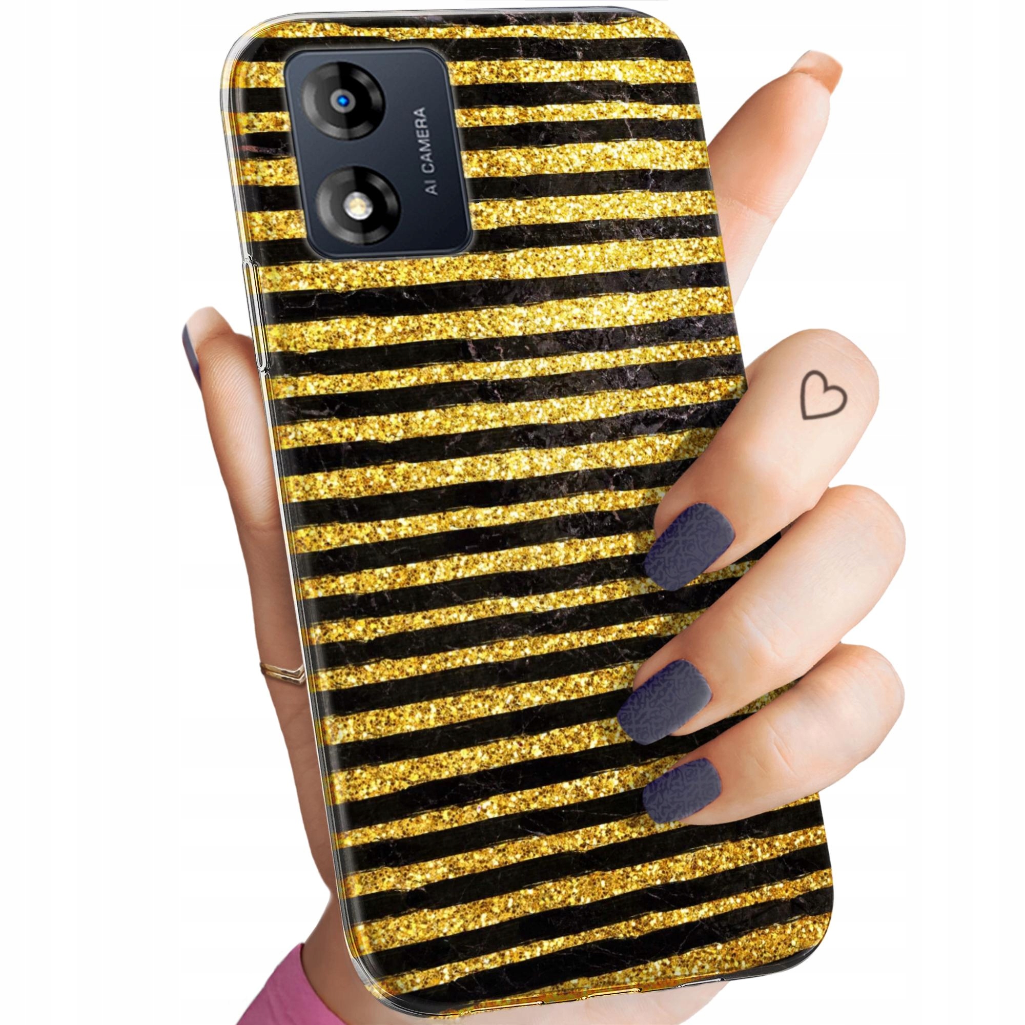 Etui Do Motorola Moto E13 Złoto Gold Rich Obudowa Pokrowiec Case