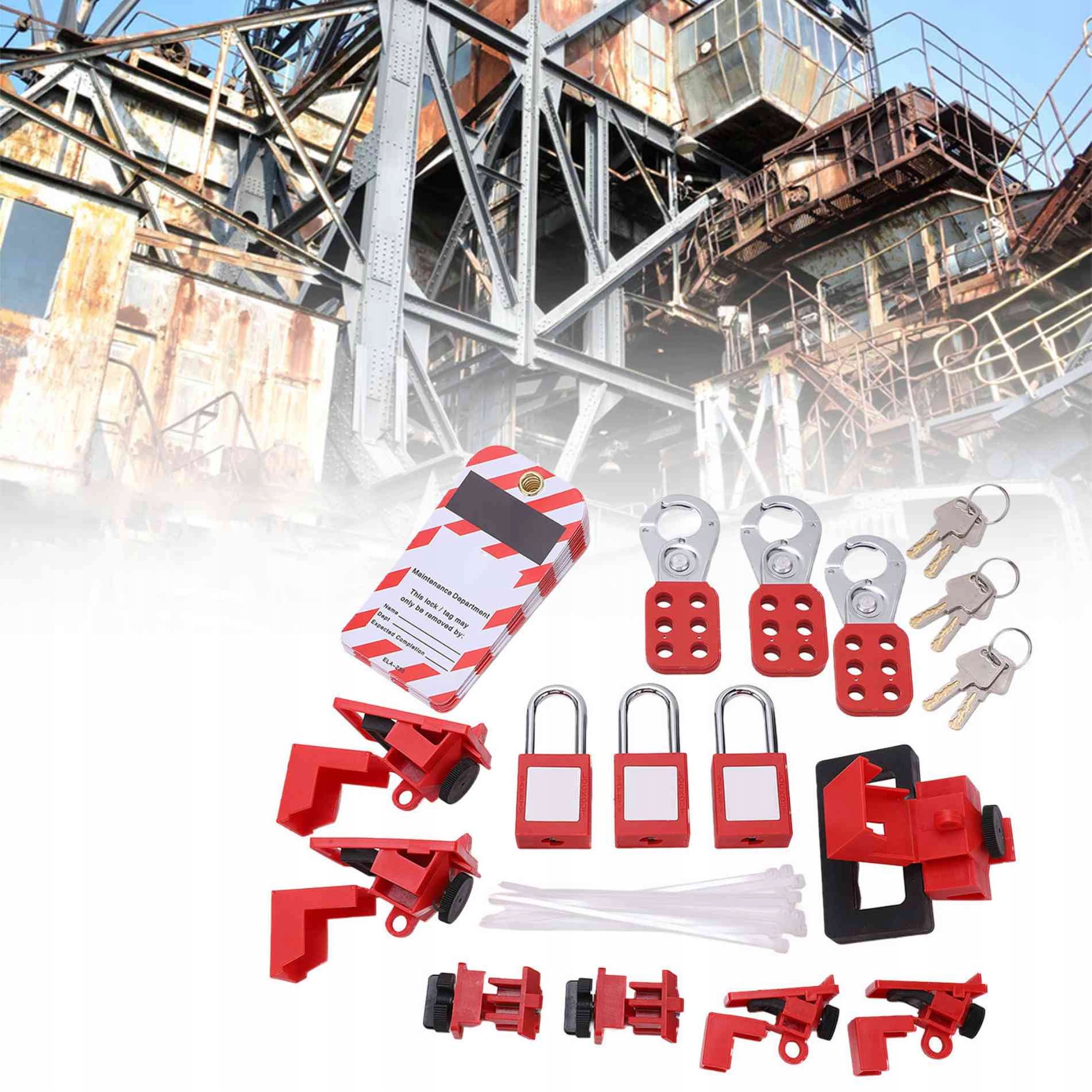 Sada Elektrického Blokování Tagout Tag Loto Hasp 38 MM