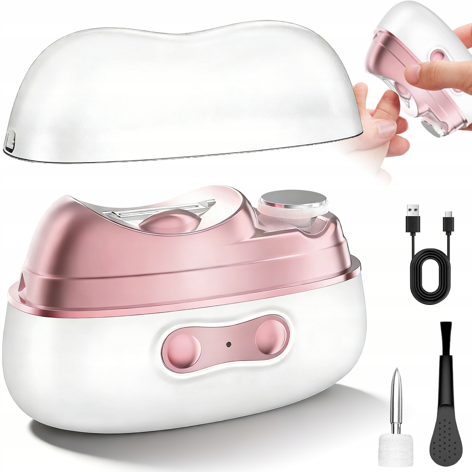 Elektrický Odstřihovač Nehtů Bruska Zastřihovač Pilník 4V1