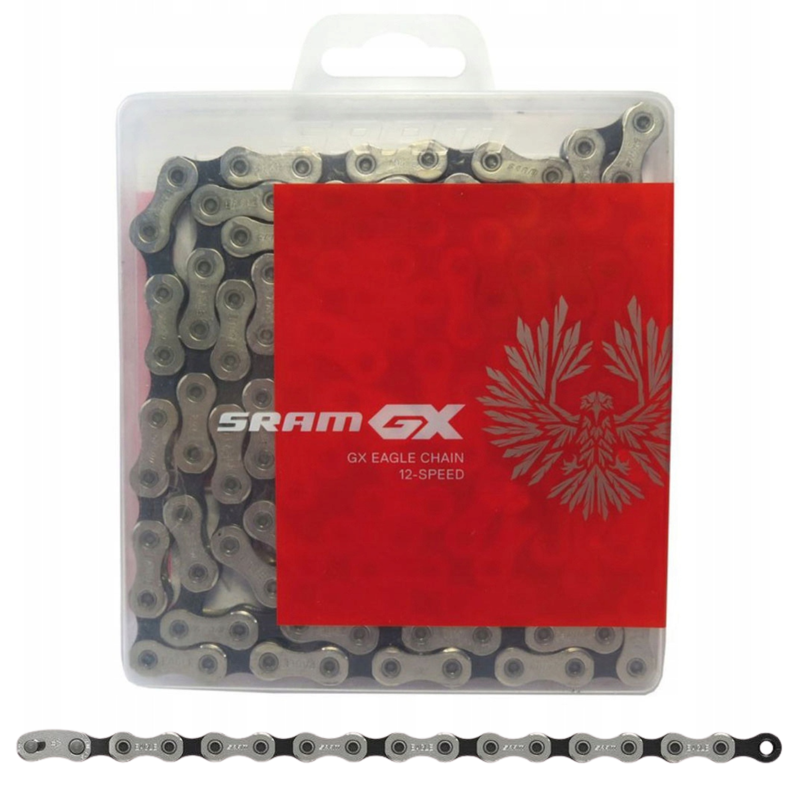 Łańcuch rowerowy Sram Gx Eagle 12s 12 rzędowy 126 ogniw Spinka Box