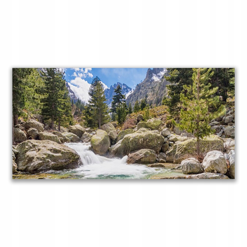 

Fotoobraz ścienny 120x60 Góra Las Kamienie Rzeka