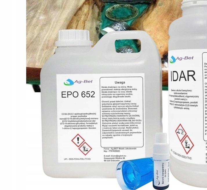 Żywica Epoksydowa Odlewnicza 3L , Krystaliczna 3D Transparentna Do Drewna