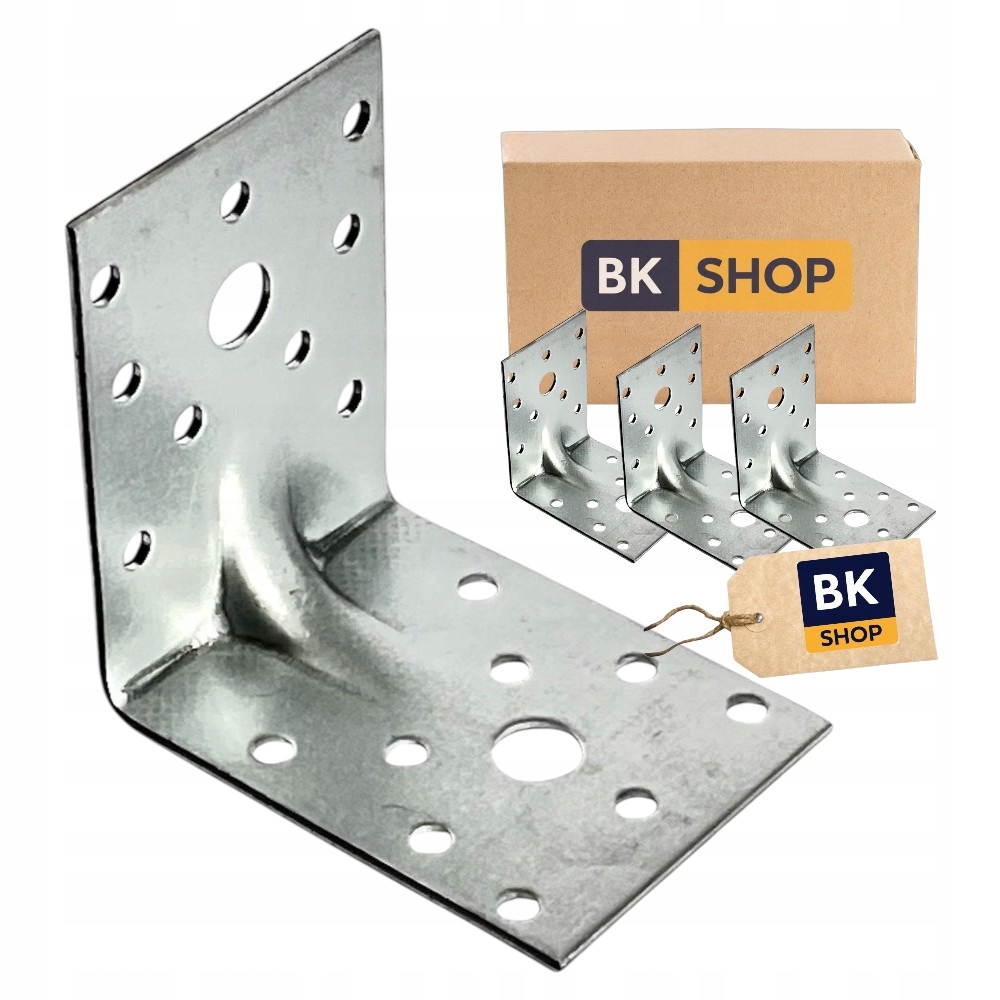 Kp 4 Tesařský montážní úhelník 70x70x55 silný plech 2,5 mm 50 ks