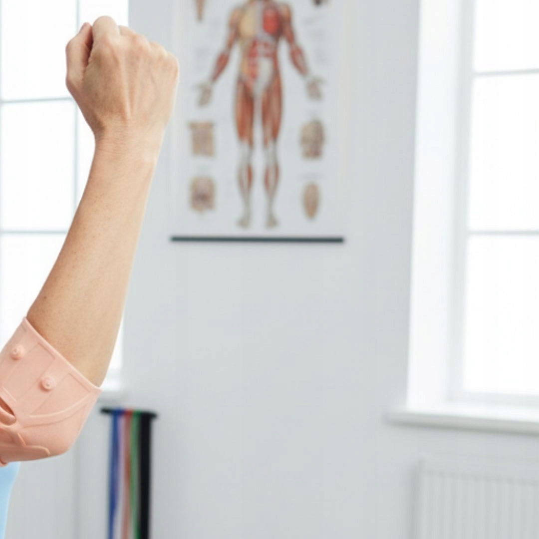 OPASKA NA ŁOKIEĆ ORTEZA MAGNETYCZNA STABLIZUJĄCA UCISKOWA - 8 MAGNESÓW Rozmiar M/L