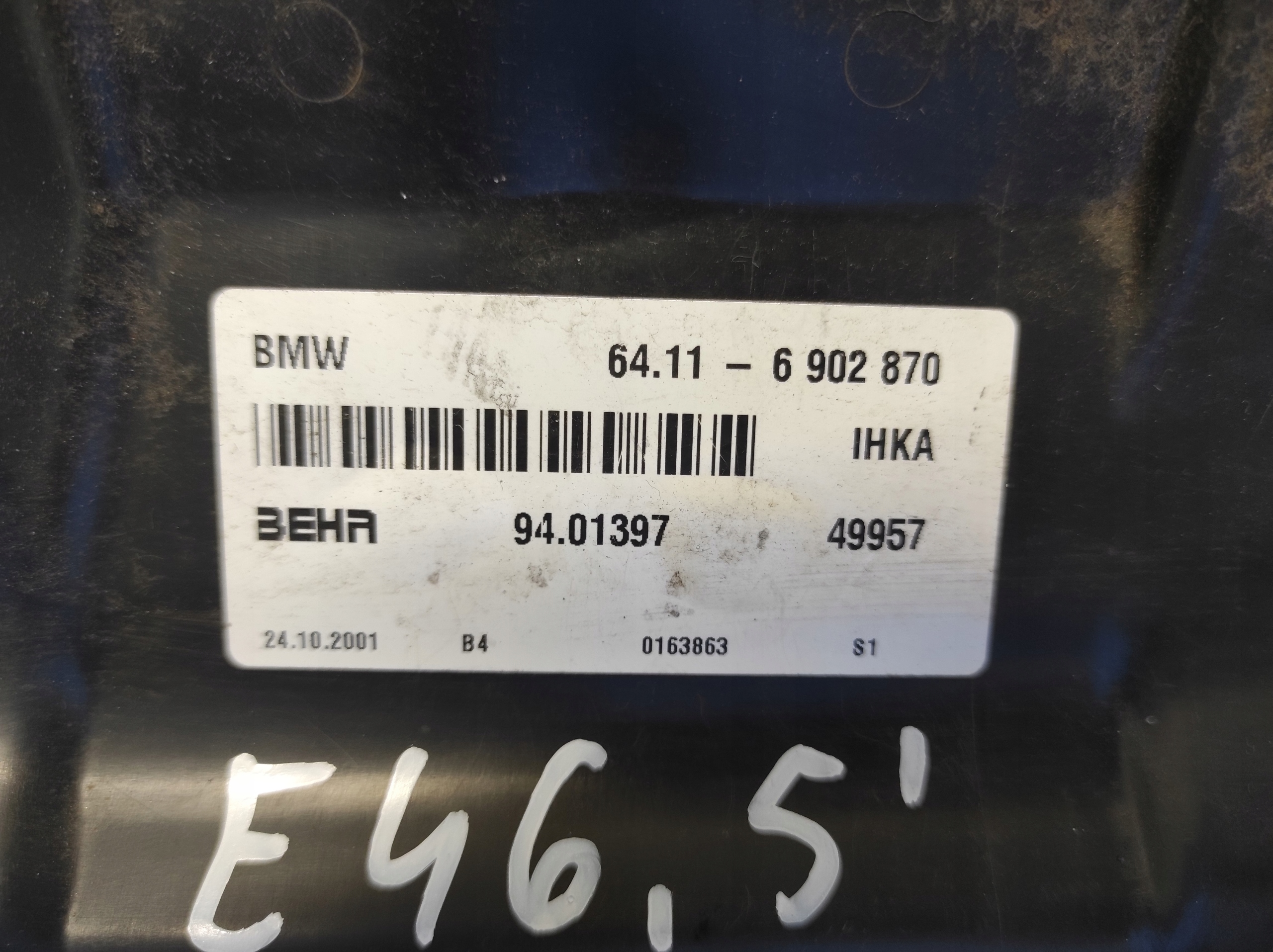 BMW 3 E46 РЕСТАЙЛИНГ 01- 2.0d радиатор отопителя 6902870