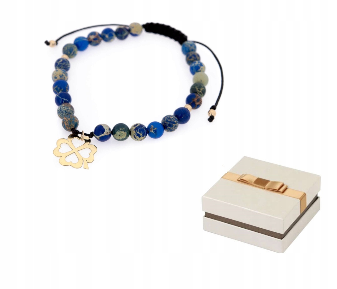 Zlato 585 Zlatý náramek Čtyřlístek (Různé Barvy) 14 karátů BZ60