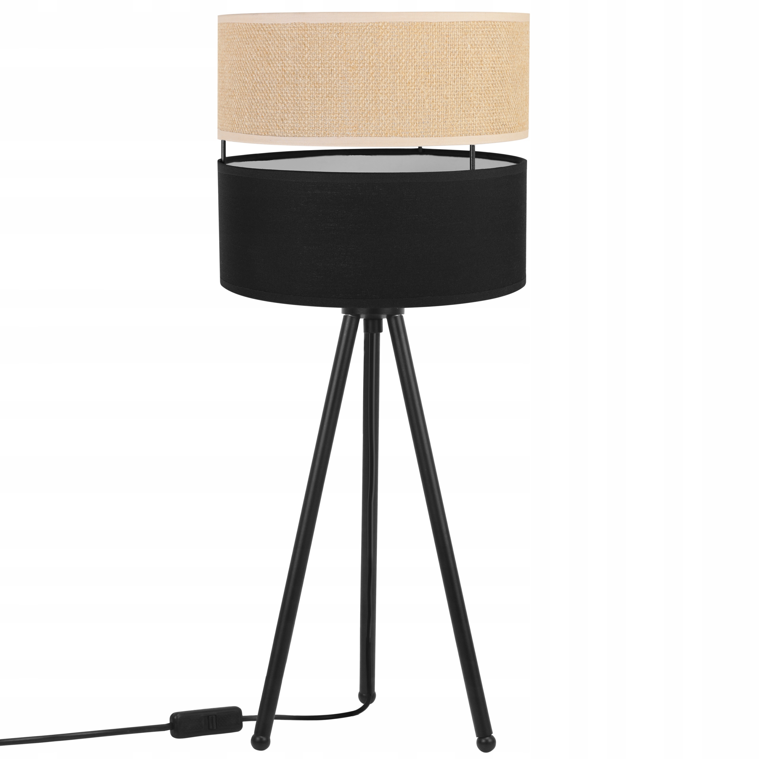 Stolní Lampa Jutová 20 CM Černá