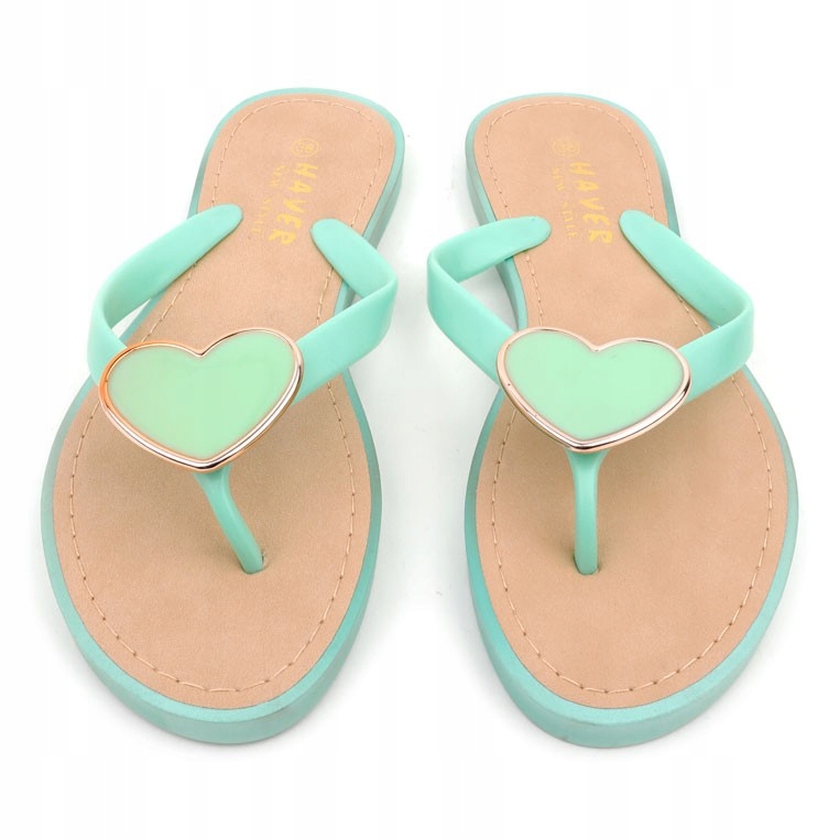 

Zielone Japonki Damskie Klapki Basenowe Gumowe