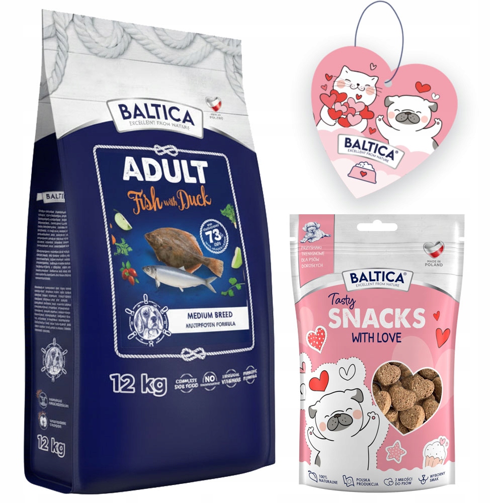 Baltica Fish & Duck M/L 12KG Z Kaczką I Rybami Bałtyckimi Średnie Rasy