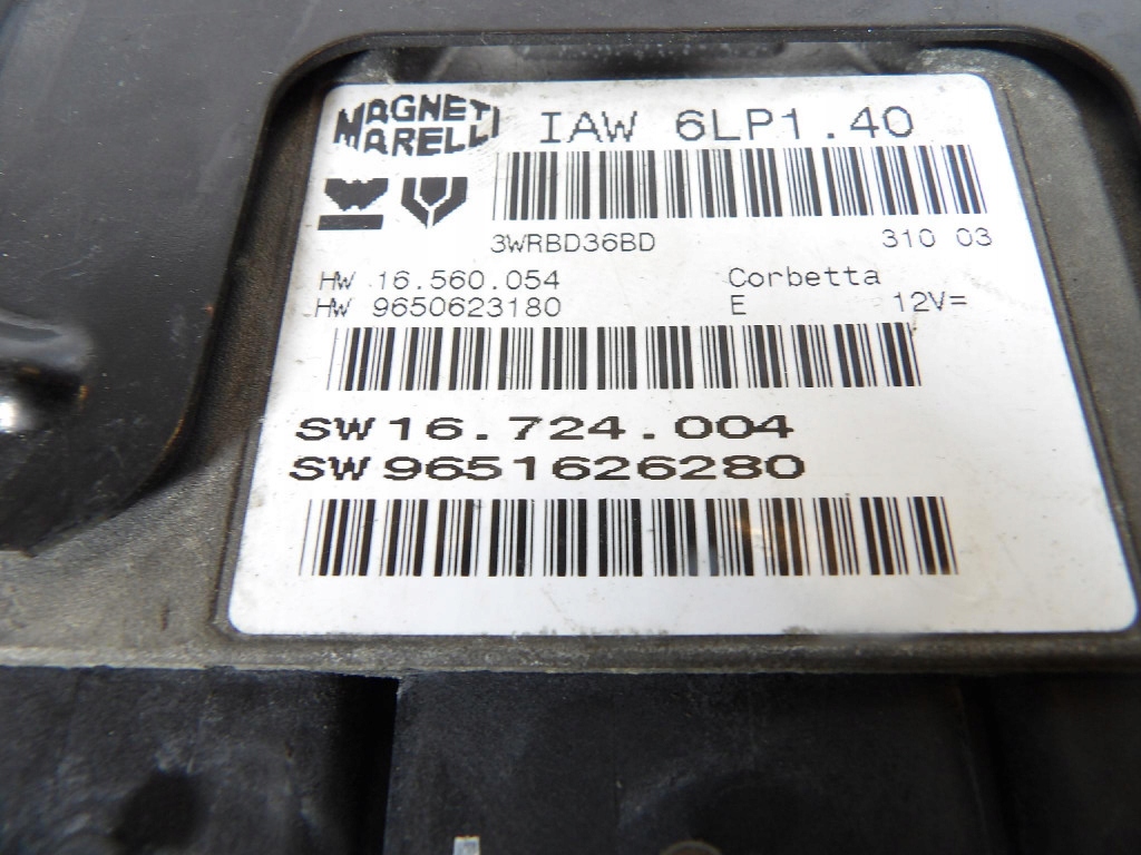 PEUGEOT 307 2.0B control unit of the engine 16724004