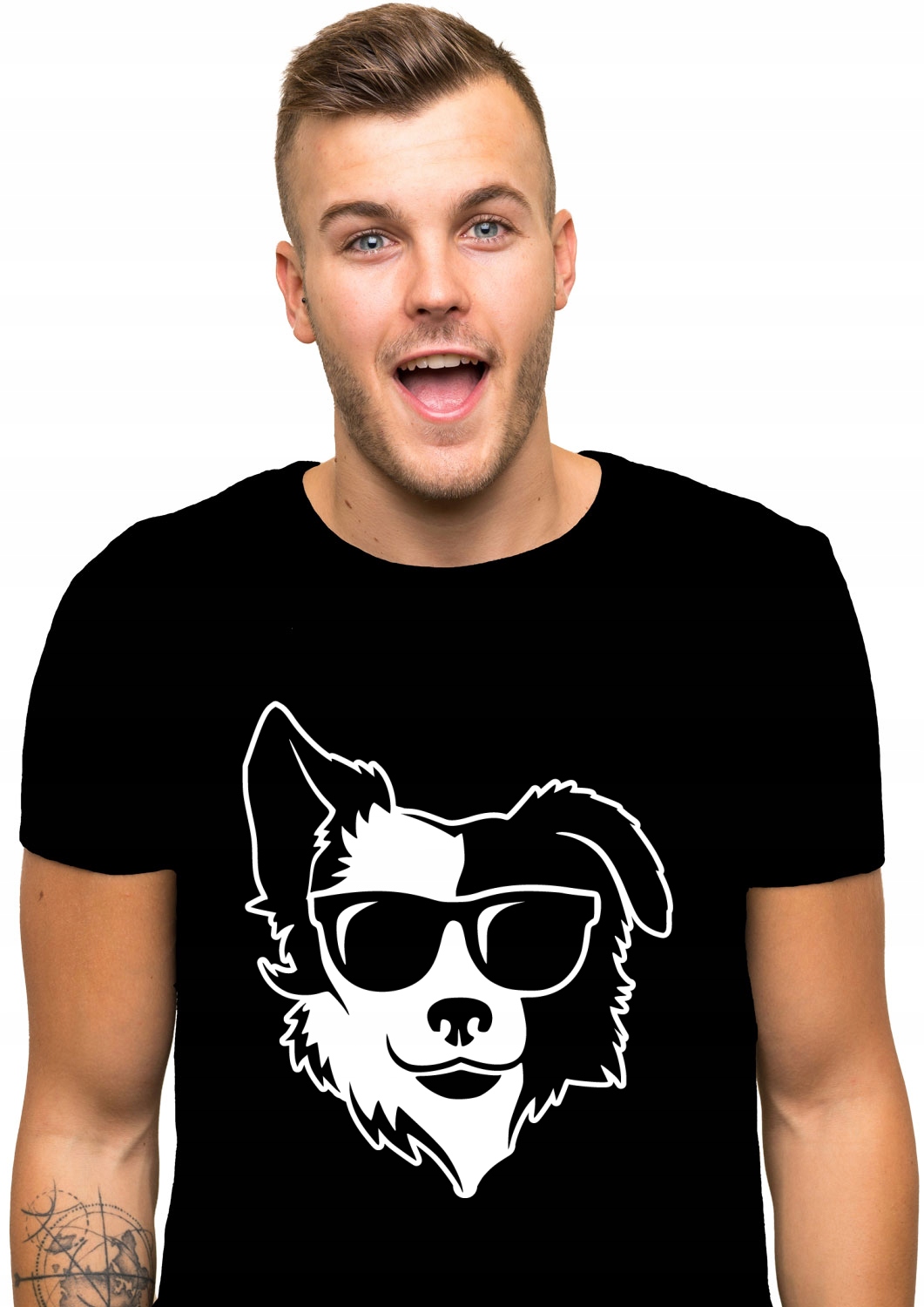 

koszulka Border Collie W Okularach Okulary Pies