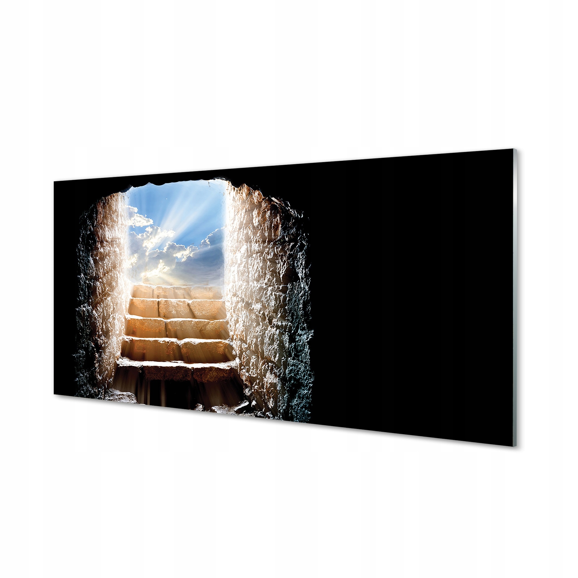 Fotoobraz sklo Schody slunce 120x60 cm