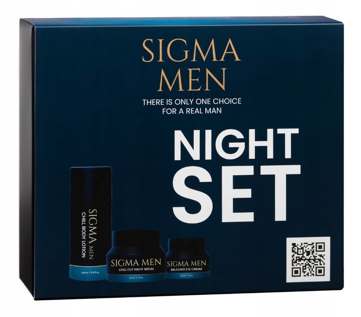 Sigma Men Night Set Sada balzám 100 ml sérum 50 ml krém pod oči 30 ml