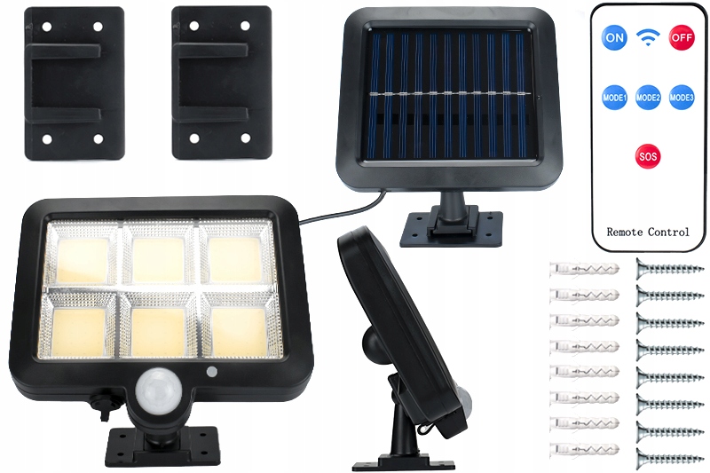 5xWODOODPORNA LAMPA SOLARNA LED OGRODOWA NA PILOTA Stopień ochrony IP IP65