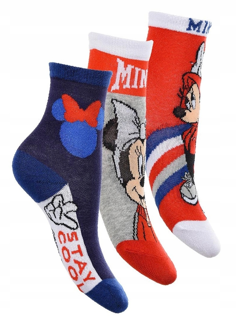 

Skarpetki dziewczęce 3-pak Myszka Minnie Disney