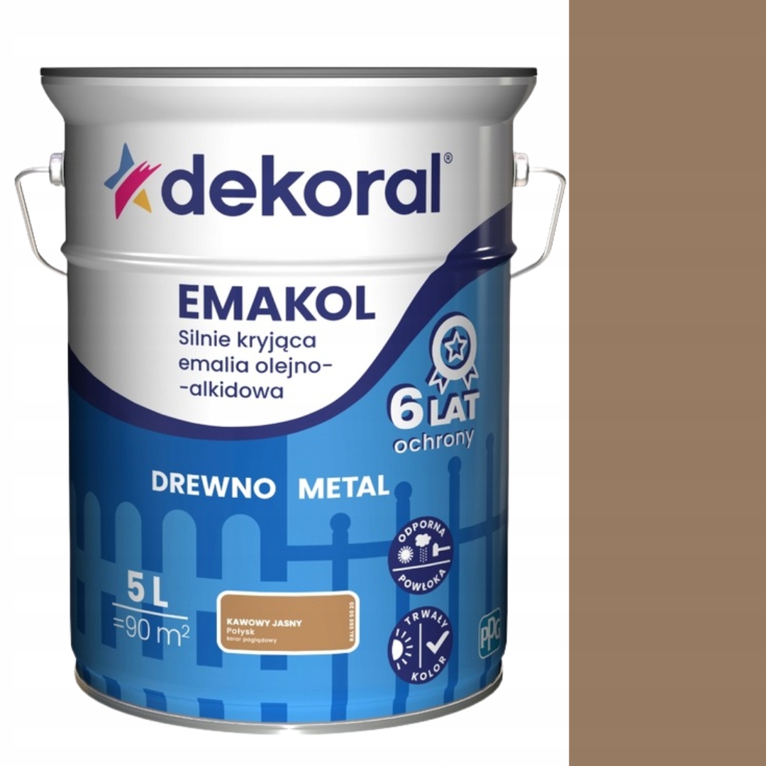Dekoral Smalt Emakol Strong 5 L Světlý Kávový