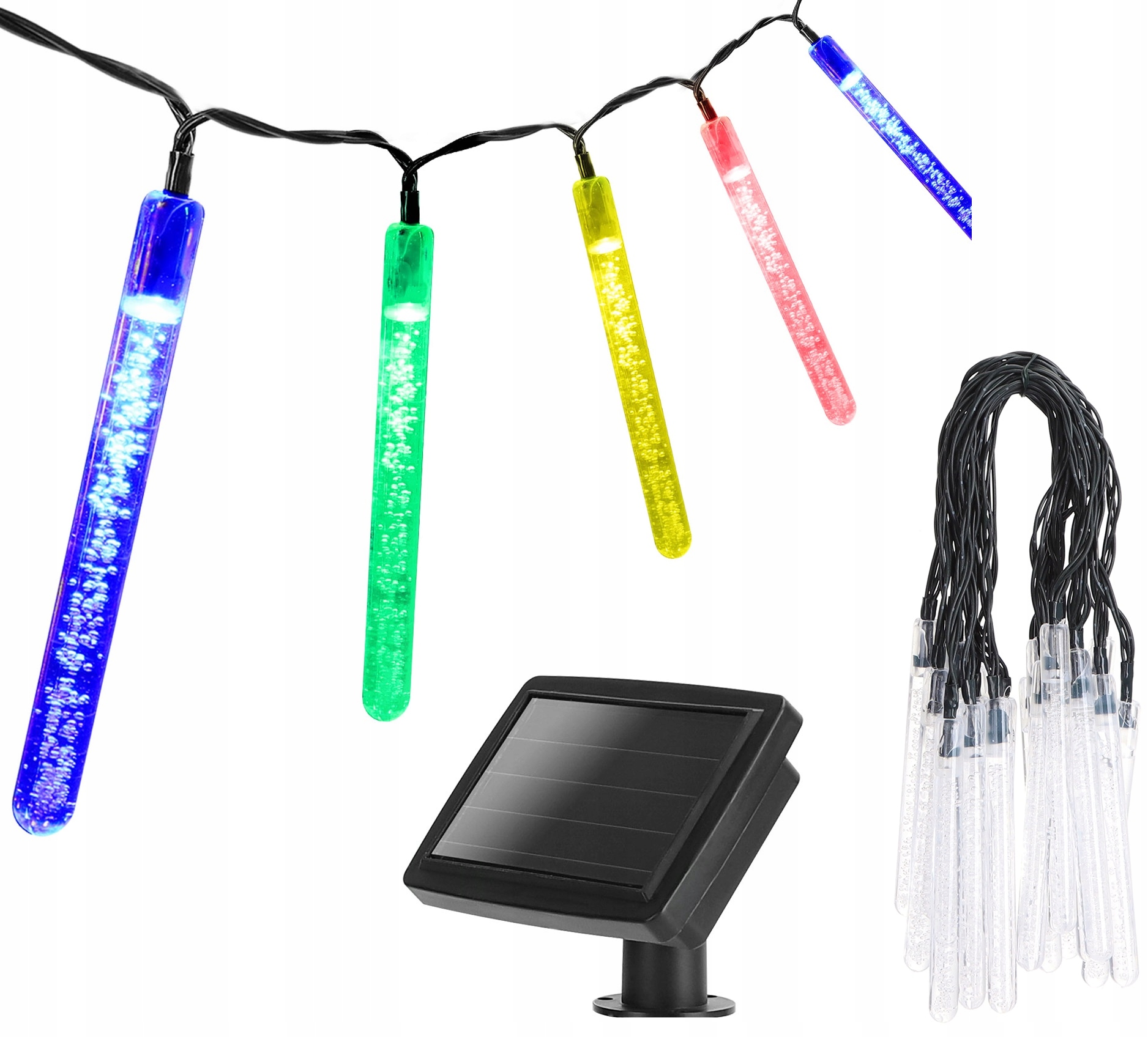 

Lampki Solarne Sople Sopelki Kolorowe 5,8m 20LED