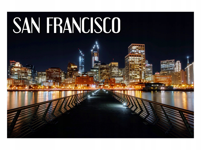 

San Francisco Molo Widok Magnes na lodówkę