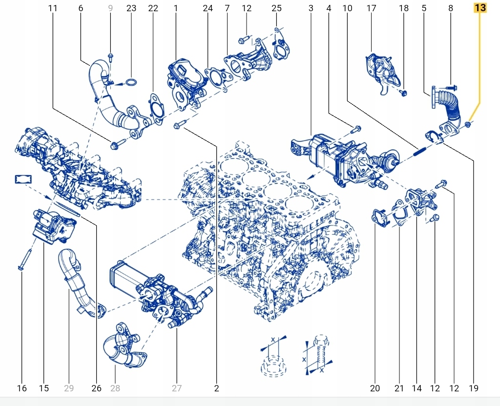 RURKA RECYLKULACJI SPALIN RENAULT OPEL FIAT DCI Producent czesci Renault OE