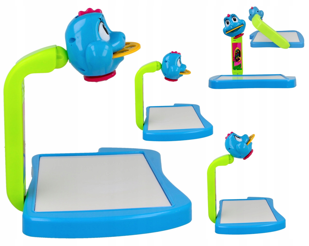 PROJEKTOR RZUTNIK DO NAUKI RYSOWANIA MALOWANIA ze slajdami x21 mazakami Materiał plastik