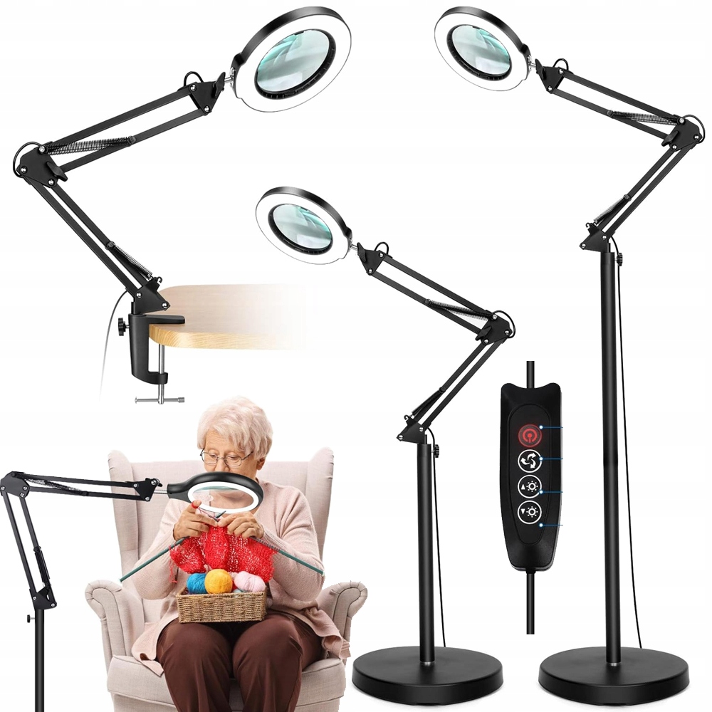 Lupa Bedee LAMPA STOJĄCA Z LUPĄ 10 x