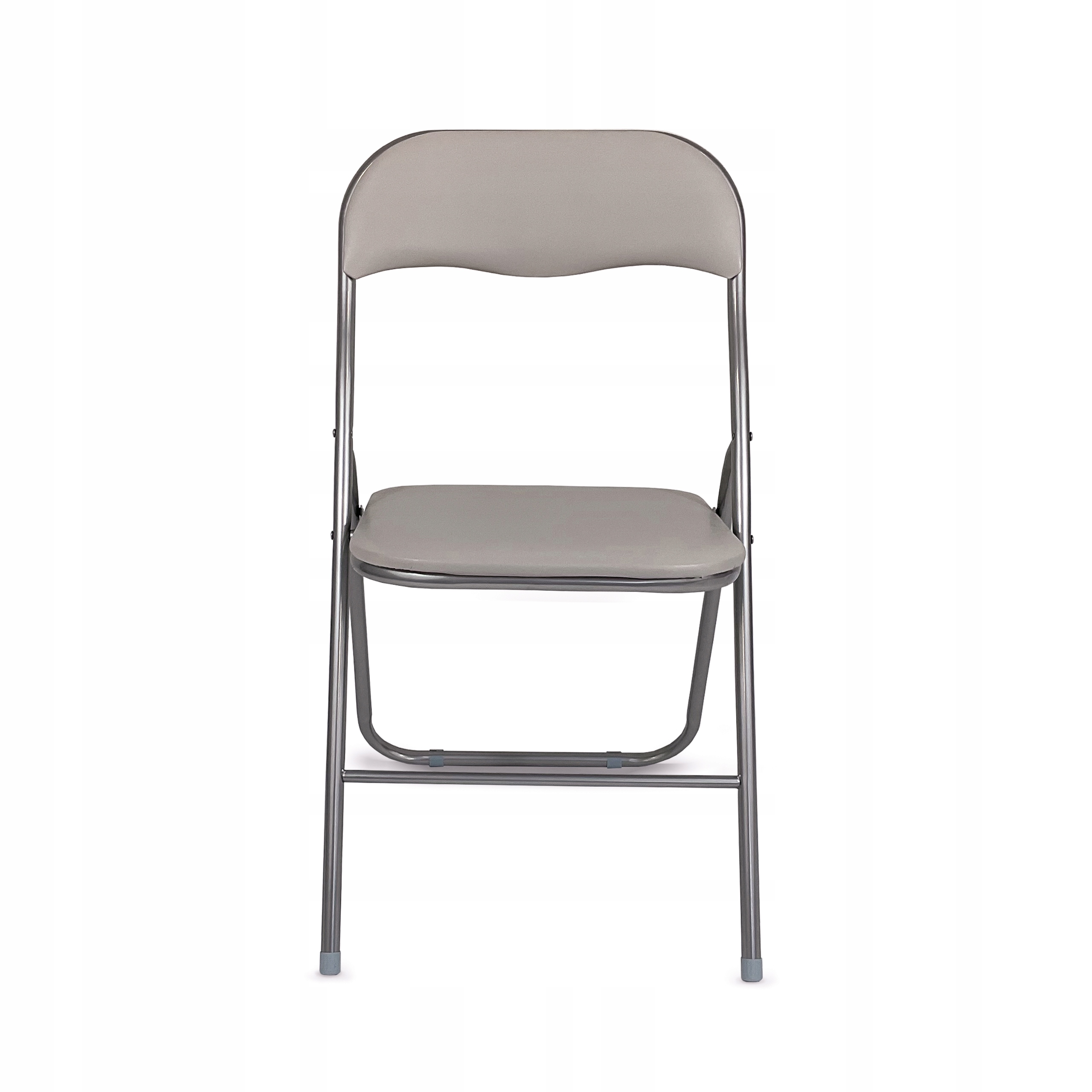 6SZT KRZESŁO SKŁADANE OGRODOWE DOMOWE TABORET CATERING METAL 6X LEON BEŻOWE Szerokość mebla 43.5 cm