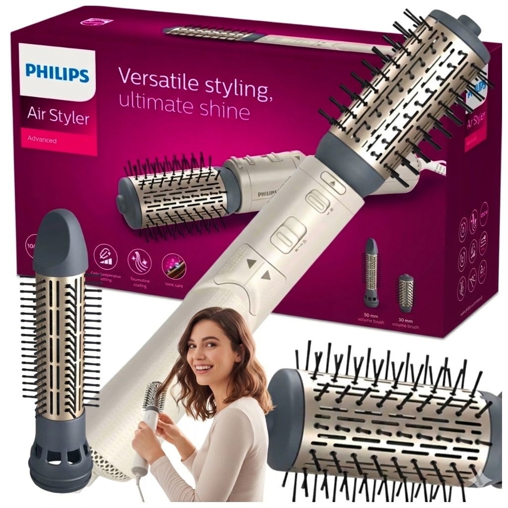 Suszarko Lokówka Philips Ceramiczna Do Włosów Jonizacja 1000W Końcówki