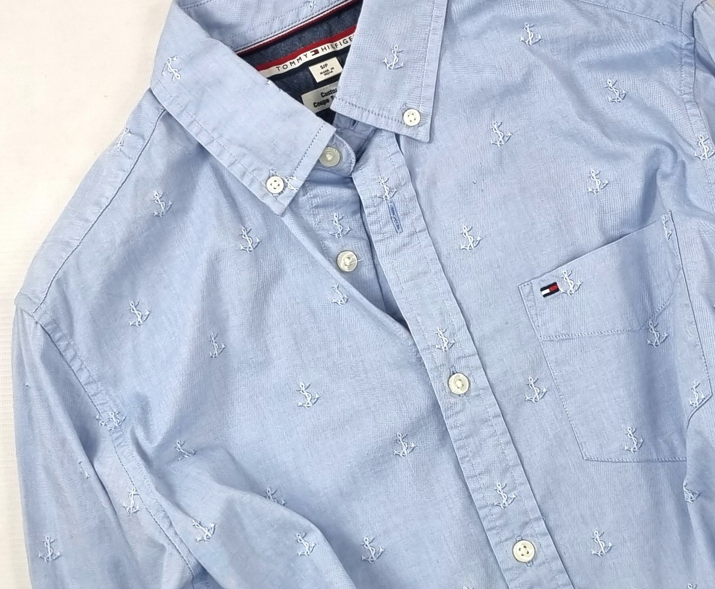 Tommy Hilfiger Niebieska Koszula 42 XL Rozmiar 42